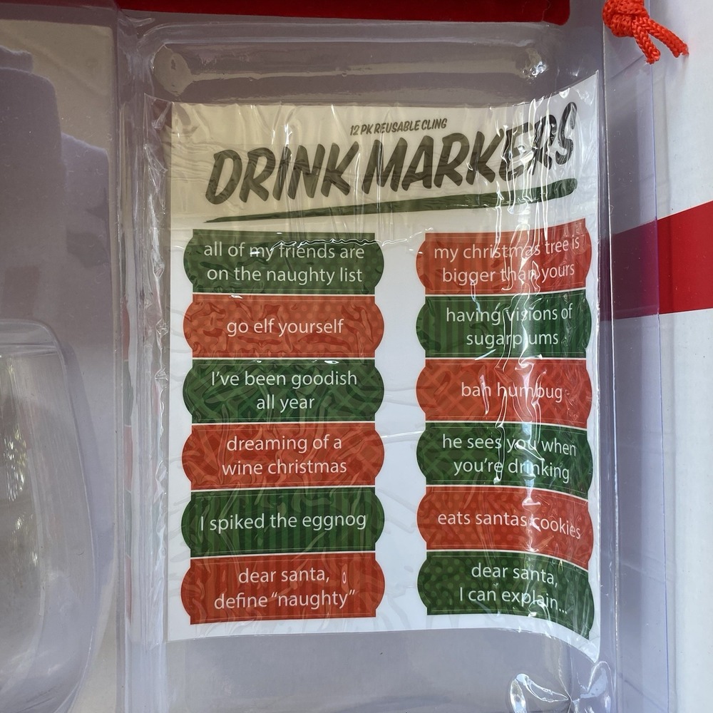 Joyland Christmas Survival Gift Set Novelty Wine 6-pc Box Set Holiday Fun & Game - Picture 5 of 8